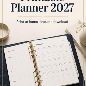 Printable planner 2027