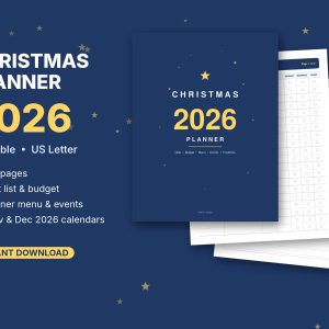 Christmas Planner 2026 printable pages